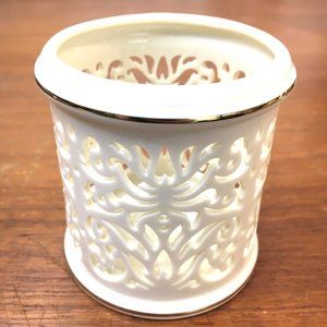 Lenox Illuminations Cream Pierced Porcelain Votive Candle Holder